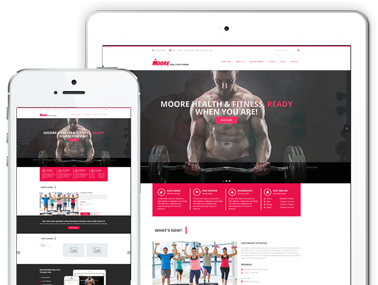 The Moore Health & Fitness website redesign